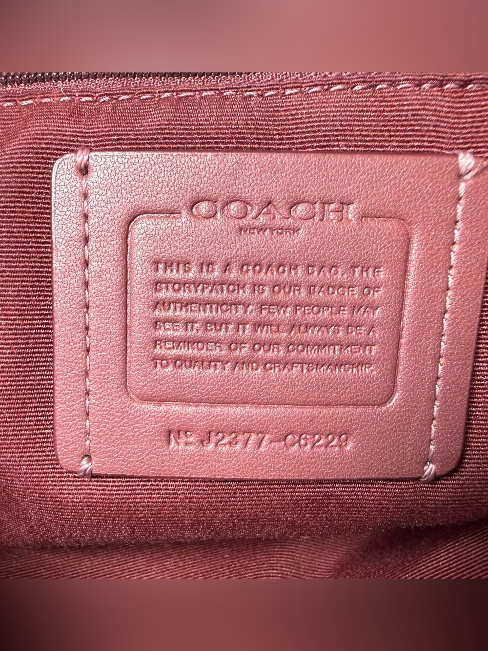 Coach Pebbled Leather Kacey Satchel in Raspberry - Picture 9 of 13